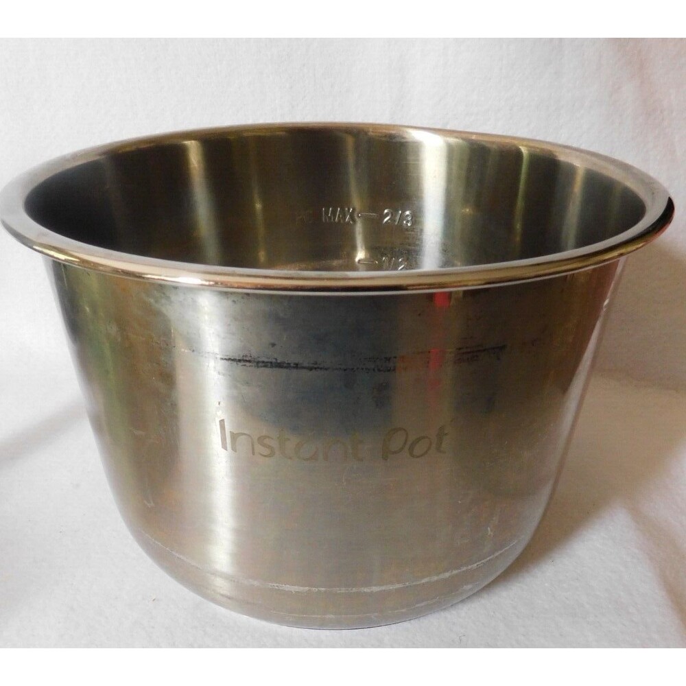 Insta Instant Pot Stainless Steel 6 Qt Replacement Insert Bowl Only 9.5 x 6.5 in